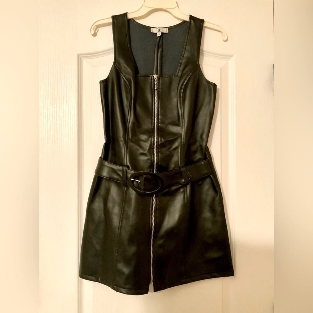 Rampage faux leather mini dress Jr sz 5